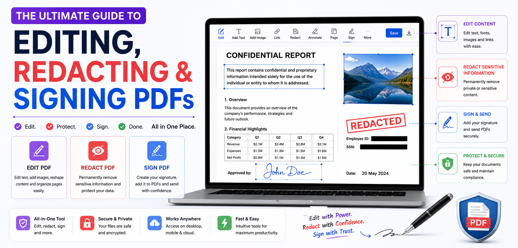 The Ultimate Guide to Editing, Redacting & Signing PDFs