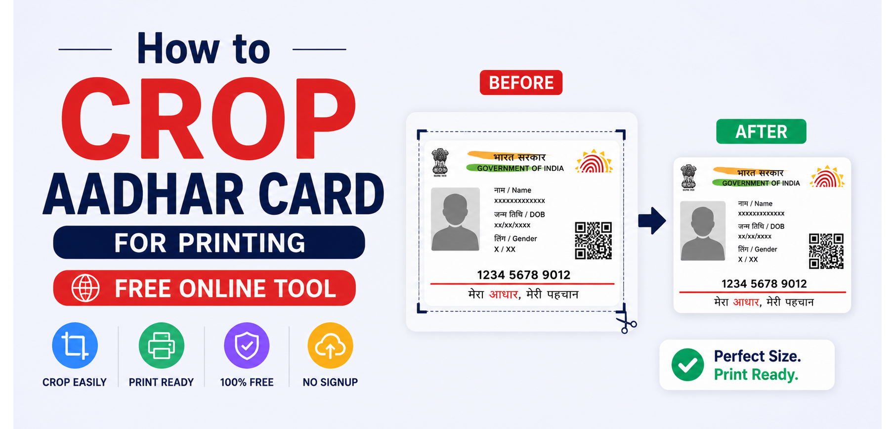 Crop Aadhar Card